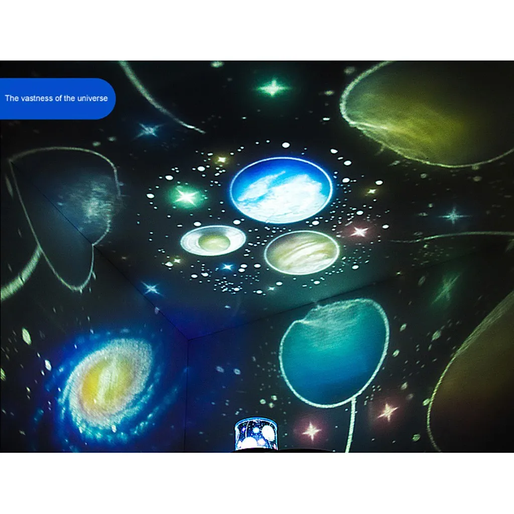 Проектор HAMBODER, ночной Светильник s, вращающийся на 360 градусов, Звездный проектор, Ночной светильник, лампа, романтический вращающийся светильник звездного неба