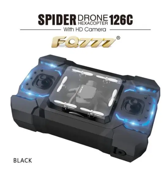 2,4G 126C RC мини Сделано с Камера 2MP 4CH 6 оси Дроны с камерой HD RC вертолет Безголовый режим RC Карманный Дрон Квадрокоптер fly игрушки - Цвет: 2MP black