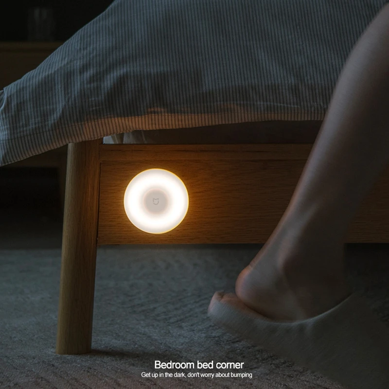 Обновленная версия Xiaomi Mijia ночник светодиодный индукционный 360 Вращающийся Регулируемый инфракрасный умный датчик движения с магнитной основой