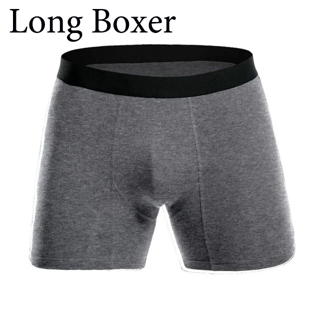 Long Gray Новое хлопковое мужское белье боксеры длинные ноги короткий Боксер трусы мужские Calzoncillos мужские Boxershorts Man Europe европейский размер - Цвет: Long Gray