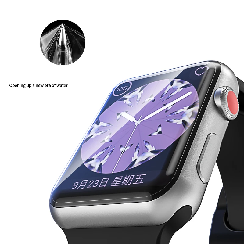 Мягкая пленка для наручных часов Apple Watch, версии 5 4 3 2 1 часы Чехол Крышка полосы Чехол, 42 мм, 38 мм, версия Экран протектор 40 мм 44 мм для наручных часов iWatch серии 5