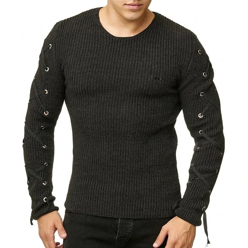 Плюс размер, Новое поступление, Мужской Повседневный свитер, мужской зимний теплый Однотонный свитер, вязаная одежда, мужские пуловеры с круглым вырезом, свитер, пальто