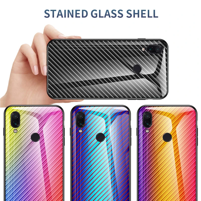 Чехол для телефона для Xiao mi Red mi Note 8 Pro 7 Pro 7A чехол для Xiaomi mi 9 Se 9T Pro градиентный чехол из углеродного волокна стекло чехол для телефона s Capa