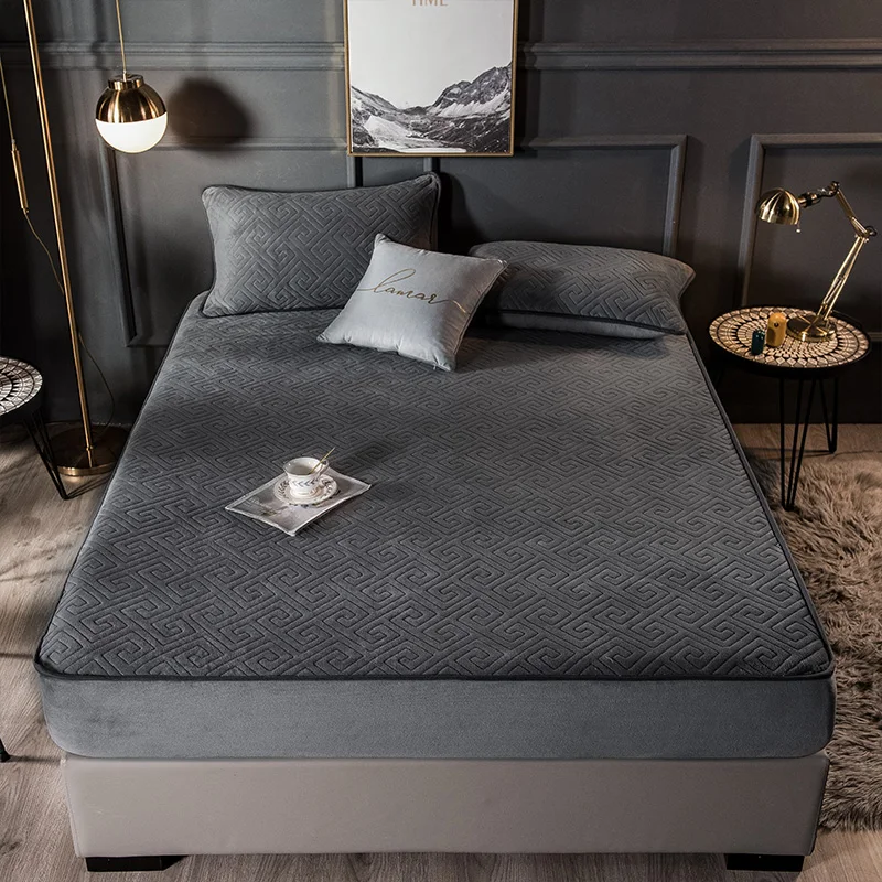 

Pure Color 100% Polyester Microfiber Soft Elastic Fitted Sheet Quilt Cover Bed Cover 2 Pillow cases Suitable For Twin Size