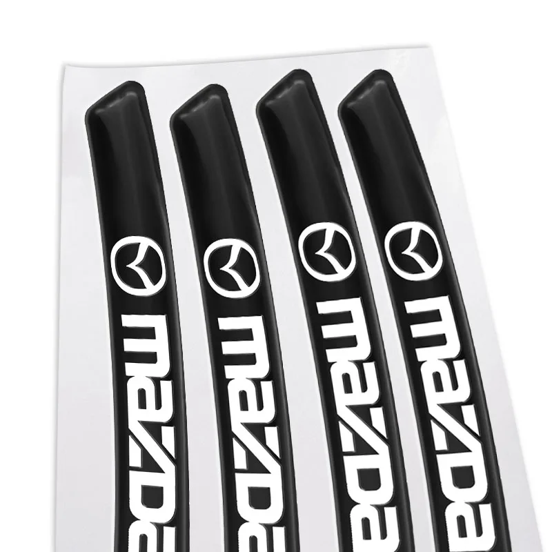 4Pcs Car Sticker Sports Font Car Body Sticker Auto Door Rims Wheel Hub Decal For Mazda 2 3 5 6 M5 Ms CX-4 CX-5 CX-9 Accessories