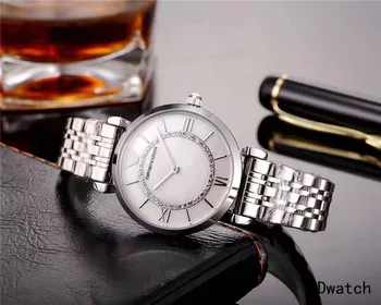

Armani- Luxury Brand women quartz Watches men Watch Stainless Steel Strap wristwatch Top classic watch Christmas gift 4orders