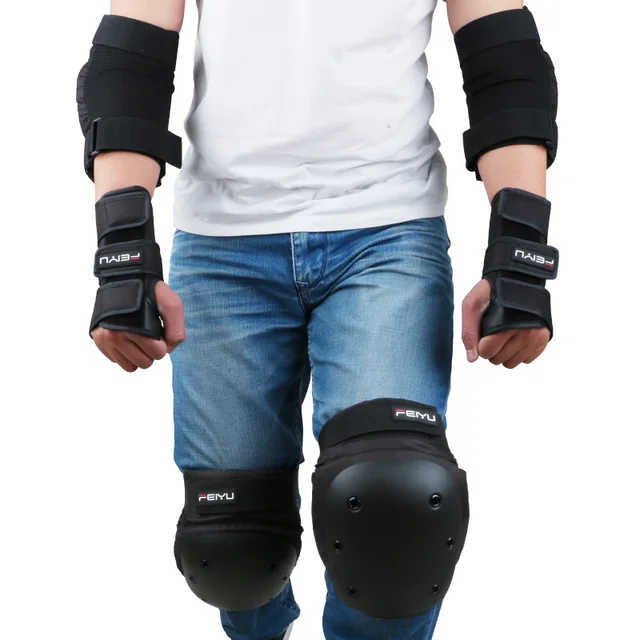 US $21.64 As fish Skateboard Protective Clothing Set Elbow Guard Kneecap Beginners Adult Mens Adult Roller S