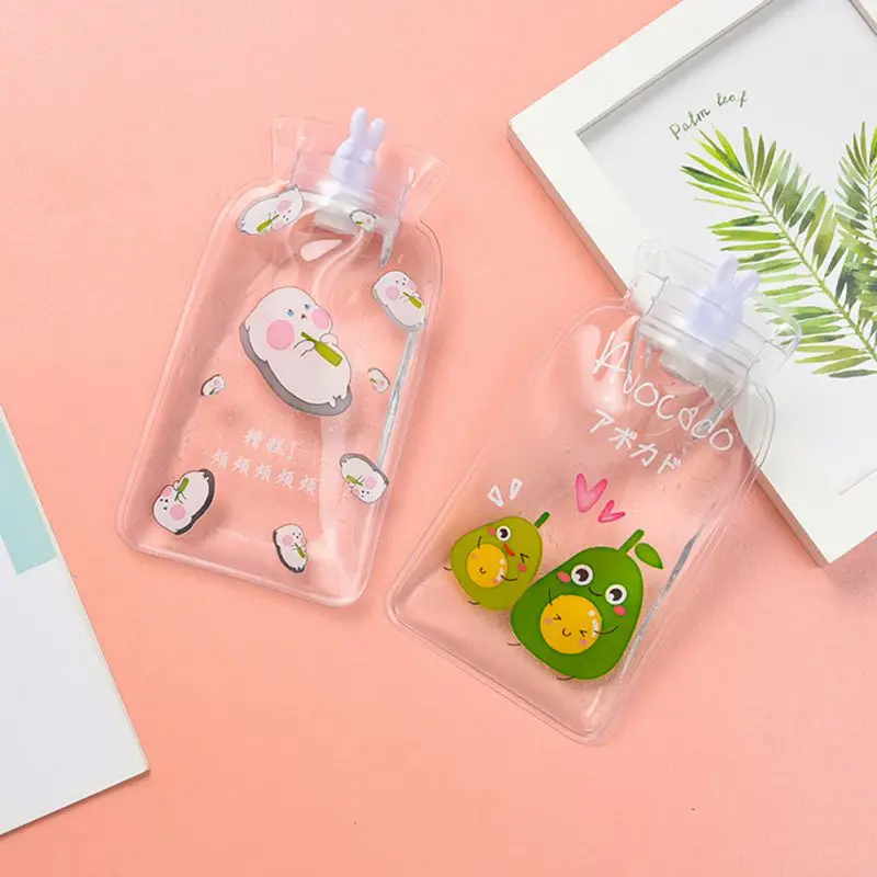 

Cartoon Transparent Cute Water Bottle Portable Hand Feet Warmer Water Injection Bag Fashionable and Colorfulu3002