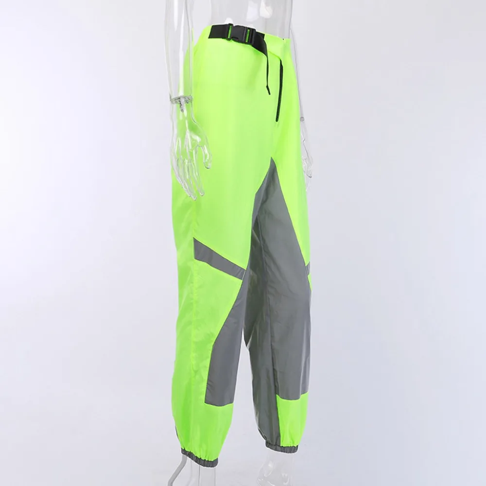 Модные женские свободные модные повседневные брюки Daliy Wild Reflective, Брюки Легинсы, готические леггинсы#2S24