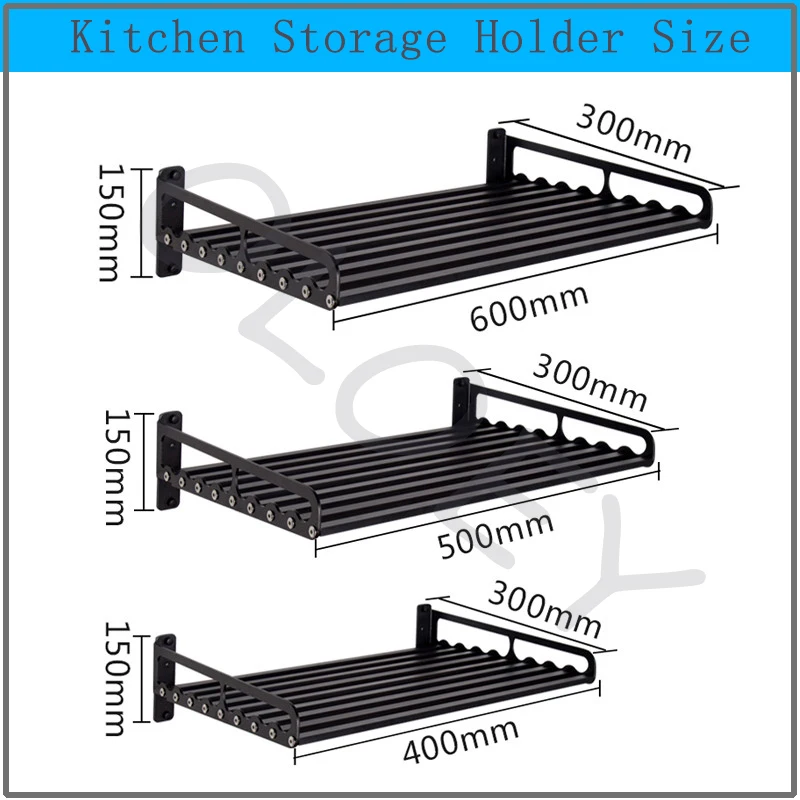 Подставка для хранения микроволновой печи кухонные полки черная алюминиевая настенная Полка Шкаф-органайзер для кухни аксессуары