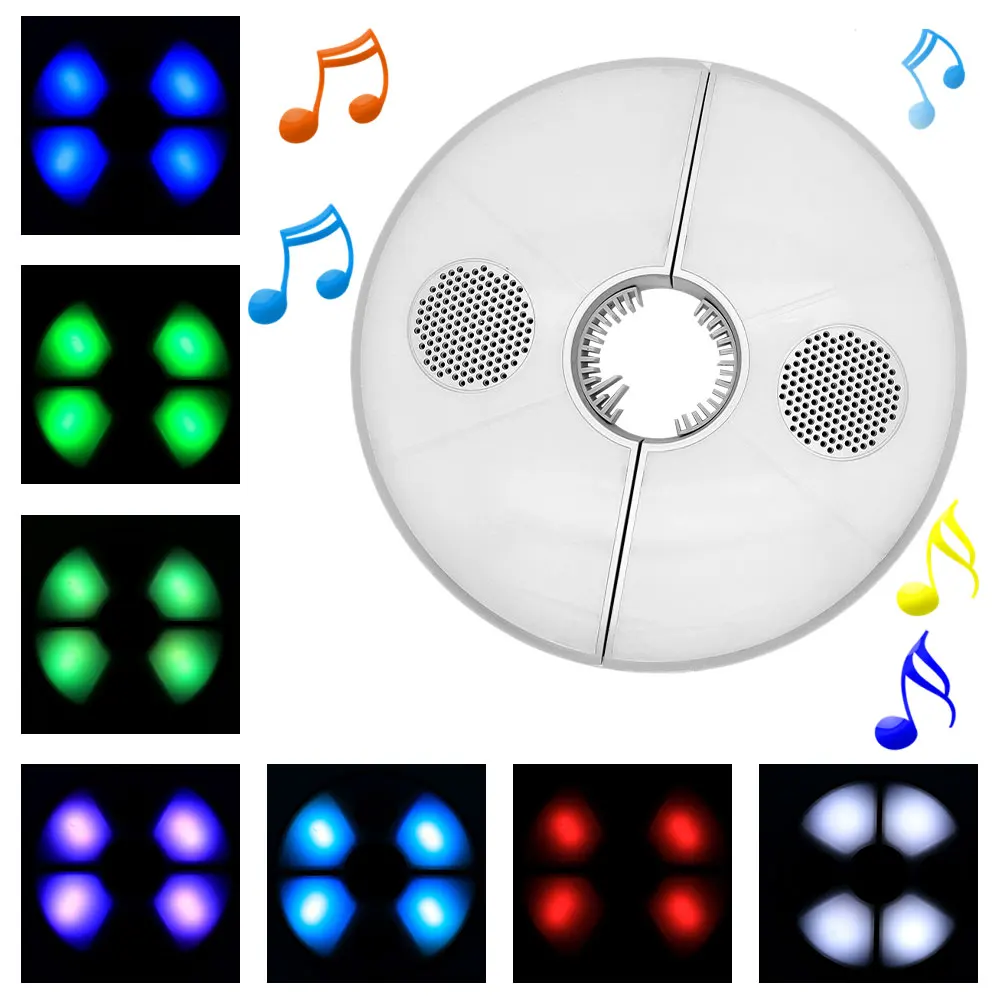 Multifunctional Umbrella Lamp USB Charging 7 Colors 48 LED Lamp Bluetooth Speaker Emergency Light Camping Accessories Tent Light