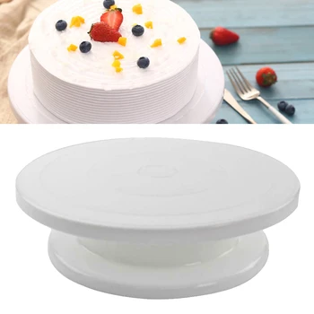 

28cm Rotating Cake Icing Decor Revolving Kitchen Display Stand Turntable