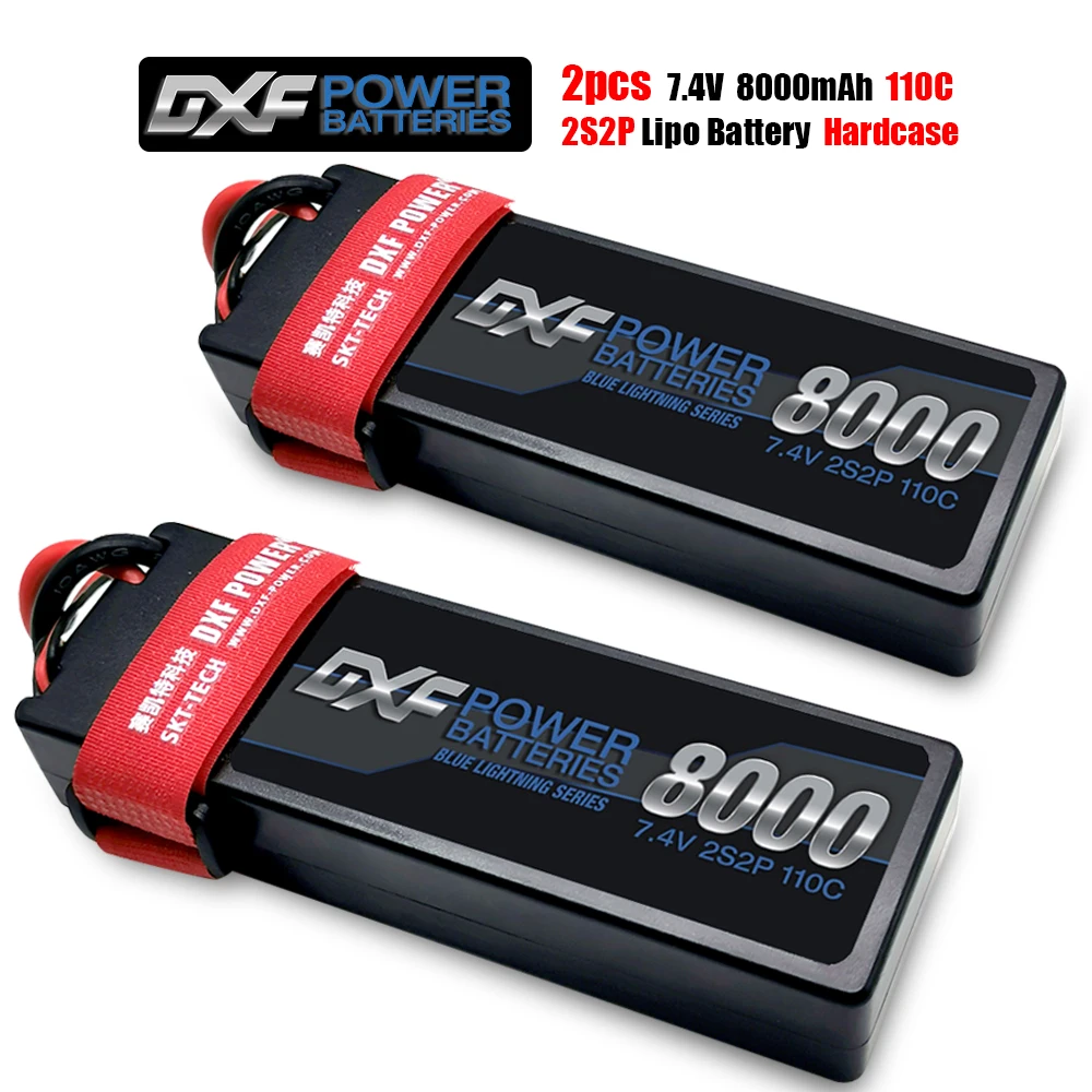 DXF 7,4 V 110C 8000mAh Lipo батарея 2S2P RC Lipo батарея с Dean/T XT60 XT90 Разъем для RC модель автомобиля Лодка Грузовик 1/8 RC автомобиль