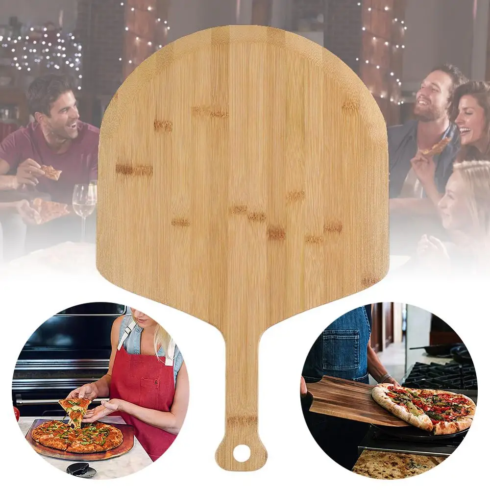 

Bamboo Pizza Tray Band Handle Steak Tableware Pickles Salo Sushi Pickles Cake Plate Dinner Plate