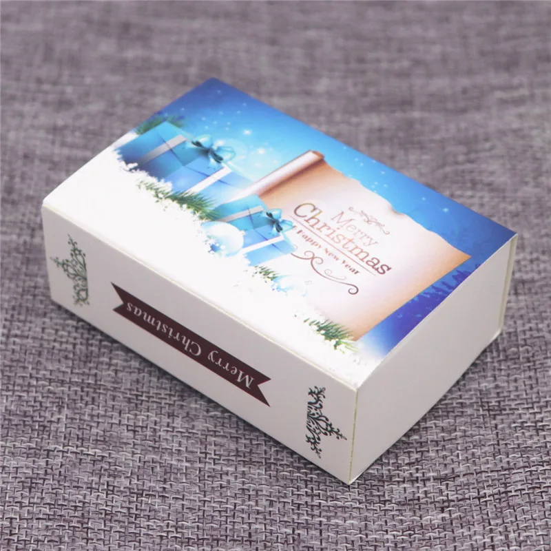 box as pic 5 шт. в партии, веселая Рождественская Подарочная посылка, ручная работа, милая Свадебная посылка, белая/крафт-коробка с цветочным узором - Цвет: box as pic