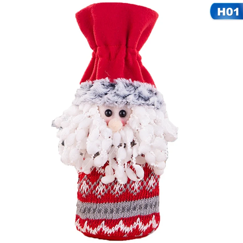 2020Christmas Wine Bottle Covers Bag Santa Clause Snowman Champagne Nonwoven Fabric Bottle Covers Christmas Party Home Decor