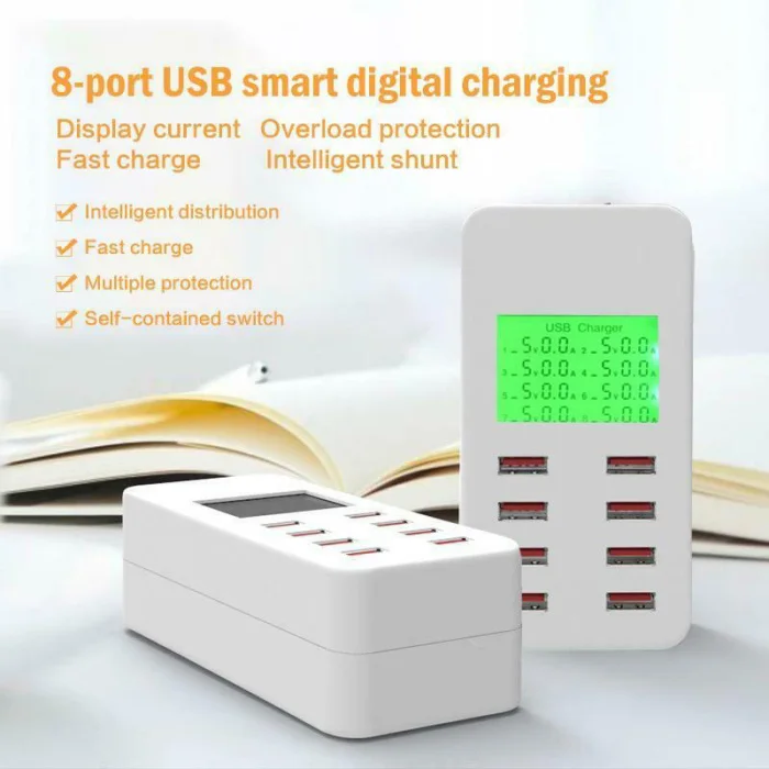 USB Настольная зарядная станция 8 портов быстрое зарядное устройство разъем для Универсальные Устройства EM88