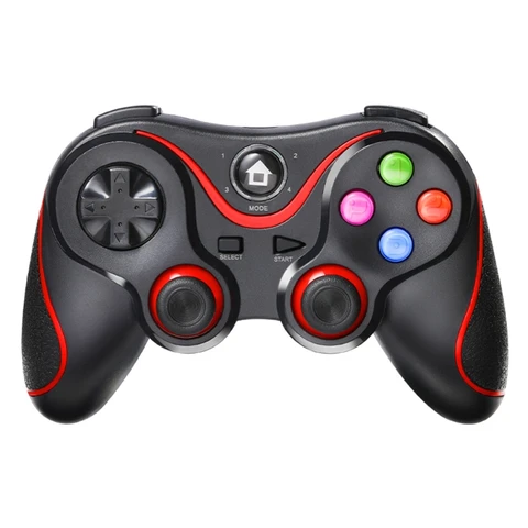 Wirelesss Bluetooth-compatible Gamepad Controller Joystick with Support Bracket for PS3 Host PC iOS Android Mobile Phone