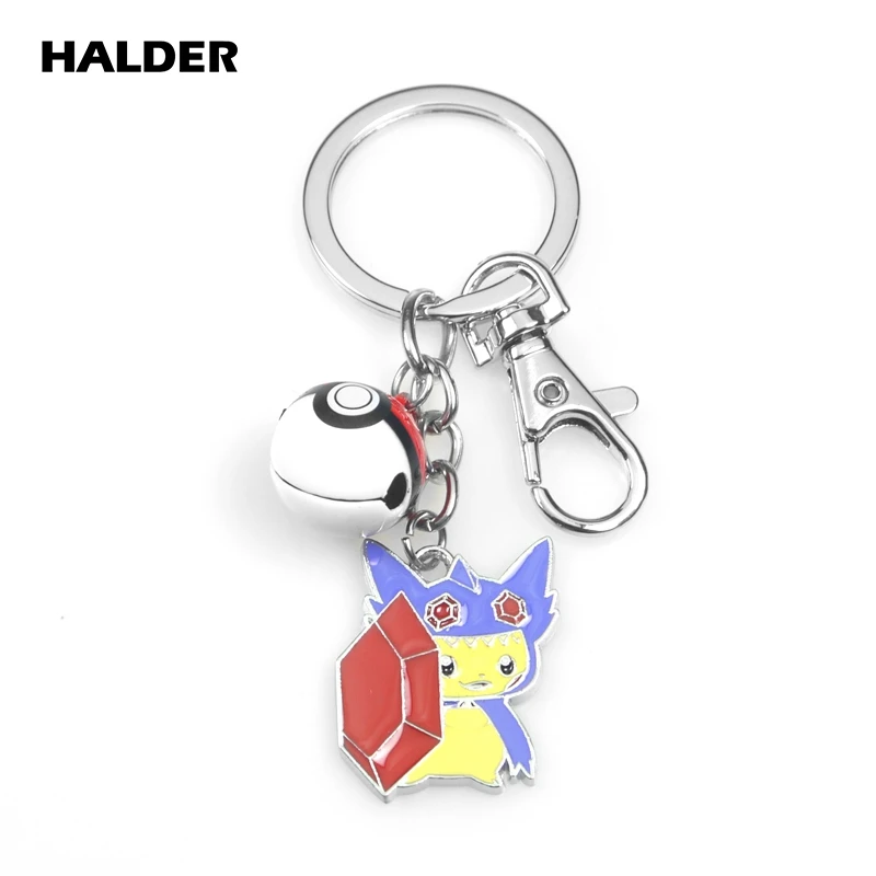 KS0015 HALDER Покемон карманные монстры Пикачу бросок poke ball Bell кулон брелок для рюкзака аксессуары безделушки автомобильный брелок