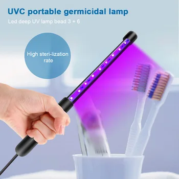 

UV Disinfec-tion Light 3W Ultraviolet Light Portable UVC LED Lamp Hand-Held Steri-lizer for Home Office Travel Disinfec-tion