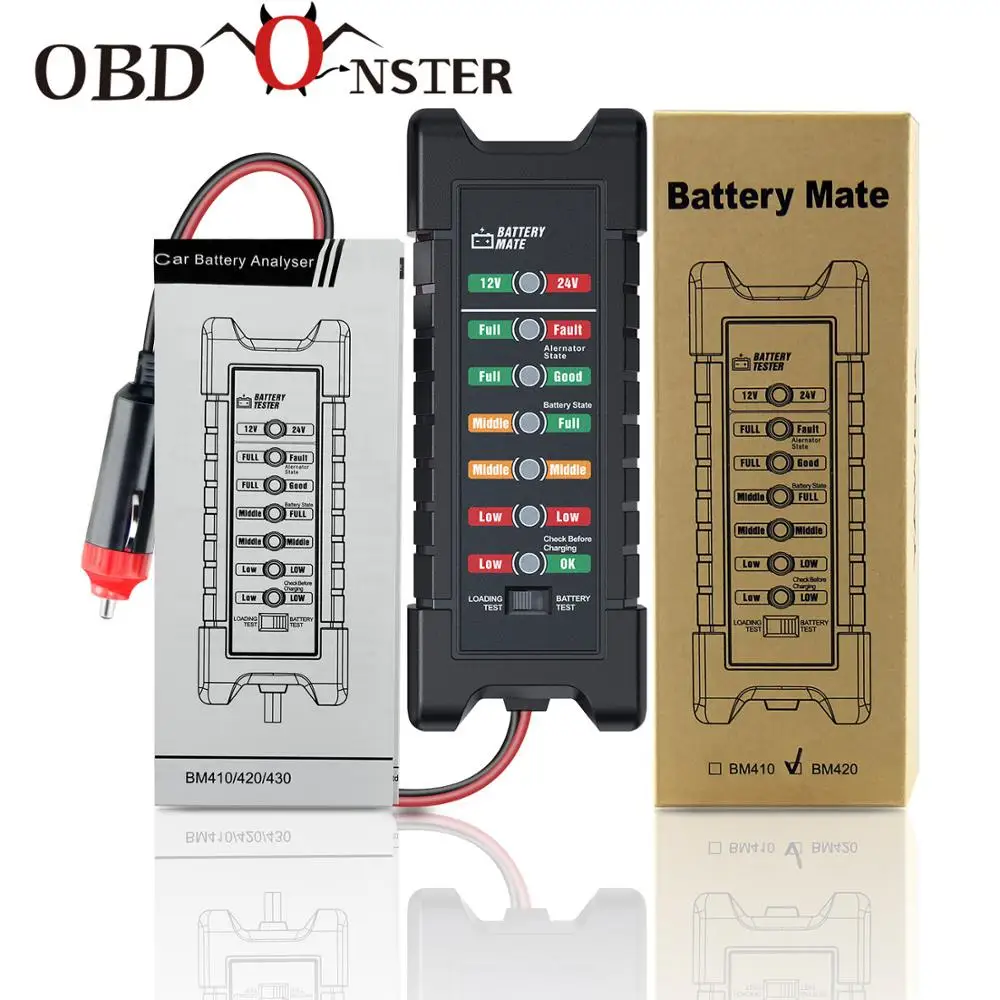 Автомобильный тестер аккумулятора цифровой генератор переменного тока 24 В