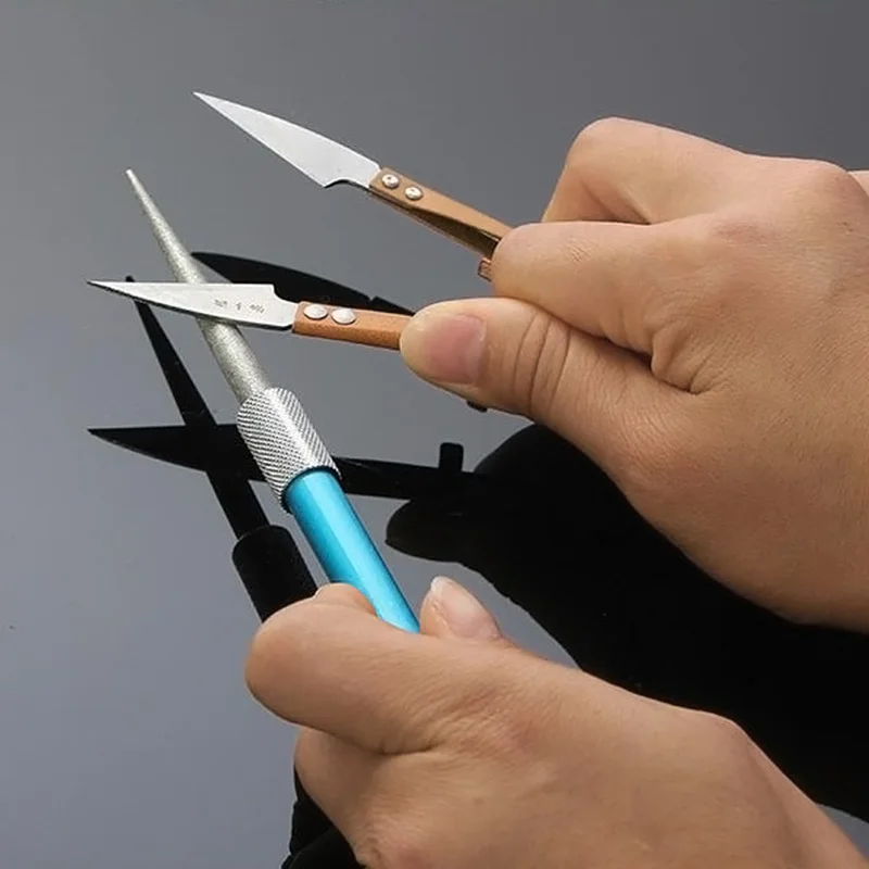 Outdoor Portable Diamond Sharpening Stone Pen Stick Type Grit Cutter Sharpener Hunting Kitchen Tools DNJ998