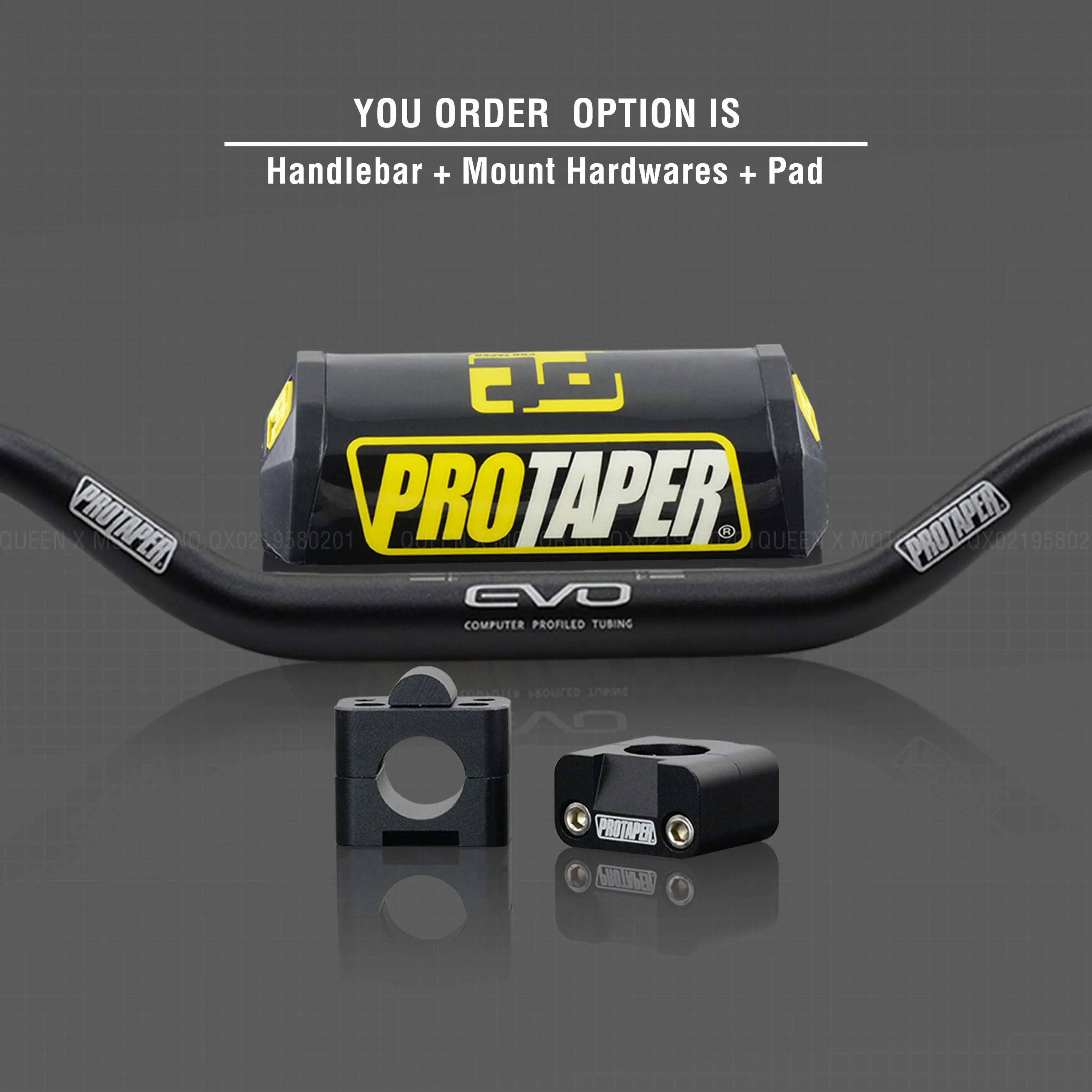 Руль для Pro Taper Pack Bar 1-1/" 6 дней Fatbar Колодки Ручки Pit Pro Racing Dirt Pit Bike мотоцикл с адаптер cnc - Цвет: Black Combo3