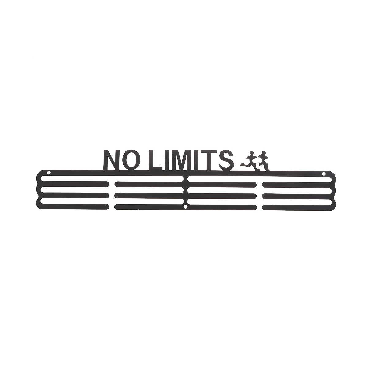 NO LIMITS 2 Металлический Стальной Держатель для медалей, вешалка для медалей, стойка для демонстрации, идеальный подарок для бега, спортивный держатель для медалей из нержавеющей стали, 406 мм* 158 мм - Цвет: NO LIMITS 2