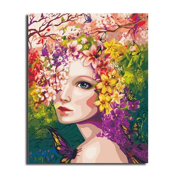 

DIY Framed Oil Painting By Numbers Flowers Pictures Canvas Painting For Living Room Wall Art Home Decor