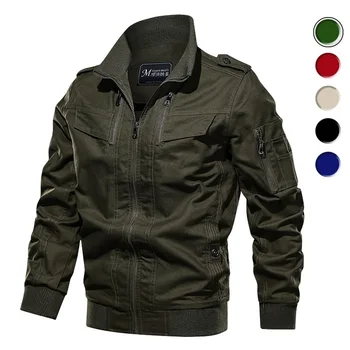 

2020 Plus Size Military Jacket Men Spring Autumn Cotton Pilot Jacket Coat Army Men's Bomber Jackets Cargo Flight Jacket Male 6XL