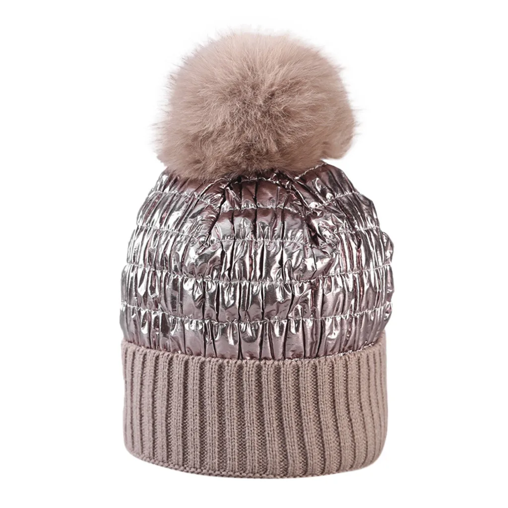 winter hats for women Winter Knit Hat Foxes Ball Collar Set Thick Warm Solid Earmuff Hat gorros mujer invierno#es - Цвет: G