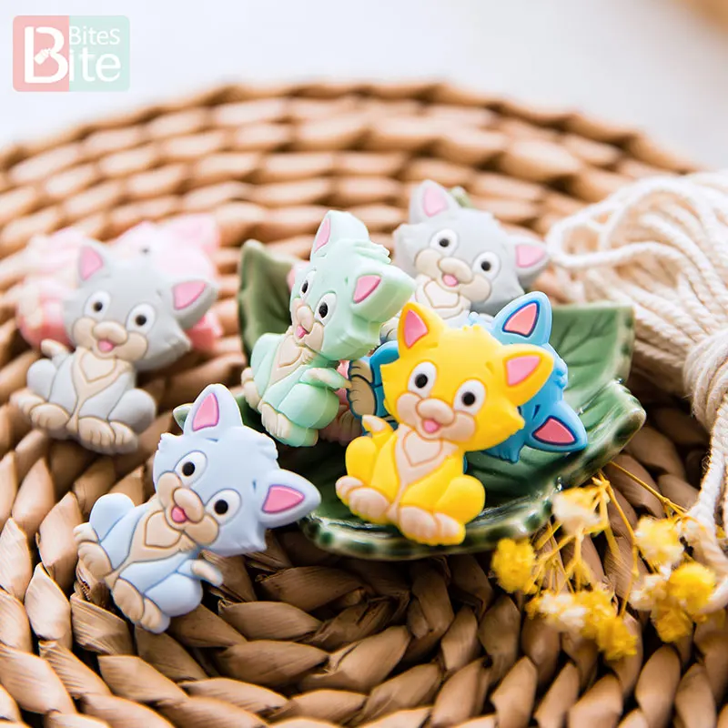 5pcs Silicone Beads Baby Teether Rainbow Cloud Tiny Rod Rodent Food Grade Teeth DIY Pacifier Chain Nursing Bracelet Baby Product