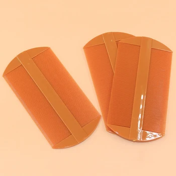 

Useful Hot Sale 2Pcs/lot Plastic Double Sided Nit Fine Tooth Combs For Head Lice Dectection Comb Kids Pet Flea Use Wholesale