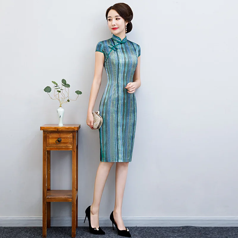 Сексуальное традиционное китайское платье Vestidos женские атласные Qipao Мини Cheongsam цветочный размер M-4XL