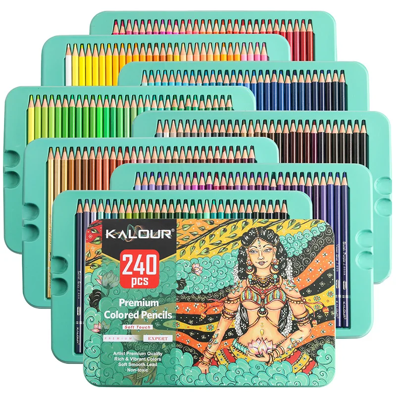  24 lápices de colores de alta calidad para colorear para  adultos, núcleos de plomo de la serie Artist Soft con colores vibrantes,  lápices de colores profesionales a base de aceite, lápices