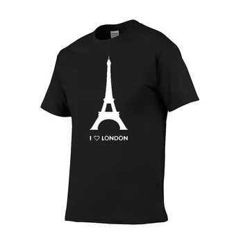 

New men's / women's I love London T-shirt Eiffel Tower funny design fashion T-shirt Homme cotton soft fashion camicetta US Size