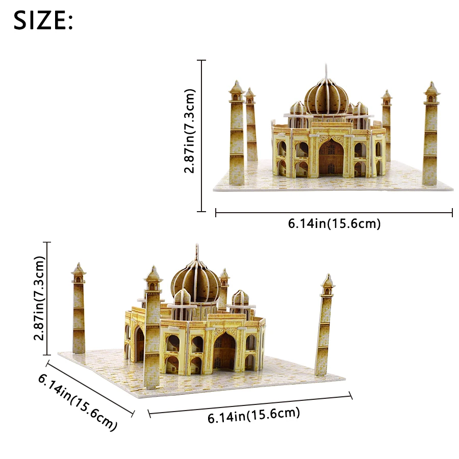 Taj Mahal строительные картонные 3D головоломки детские игрушки игра Хобби DIY всемирно известные аттракционы модельные наборы детские