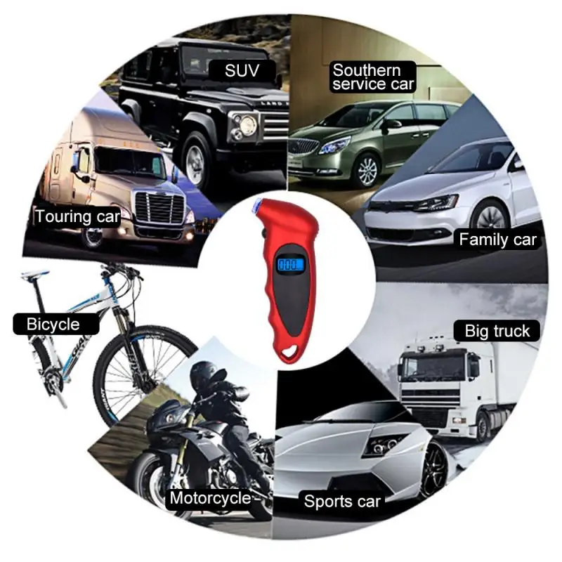 0-150 PSI автомобильный Высокоточный цифровой Манометр 0-10 бар ЖК-Барометр для грузовых автомобилей велосипедов