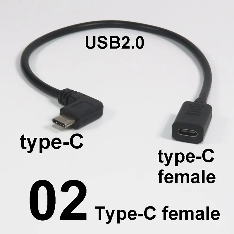 Адаптер для кабеля микро USB WAKEWO Мама папа с разъемом type C гибкий под прямым углом