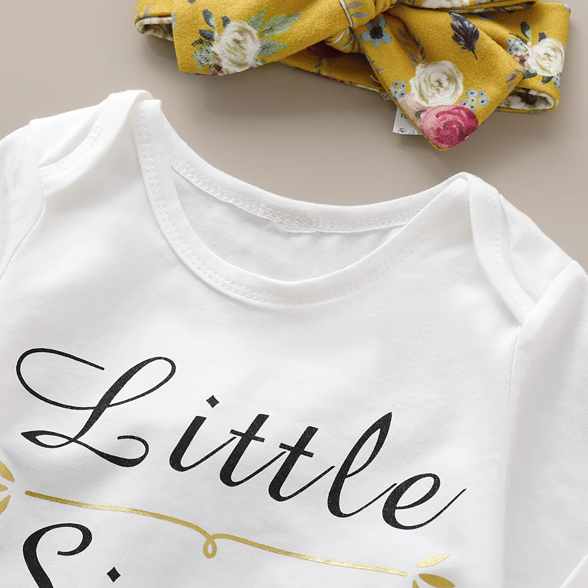 Free ship Unisex High quality 4pcs/set Autumn New cute Infant Newborn Baby Outfits Suit Jumpsuit+ Pants+ Headband+ Hat 0-18M