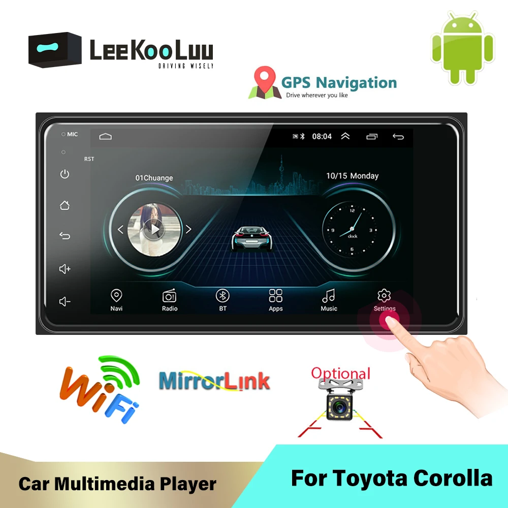 Автомагнитола LeeKooLuu универсальный мультимедийный проигрыватель 2 din на android для