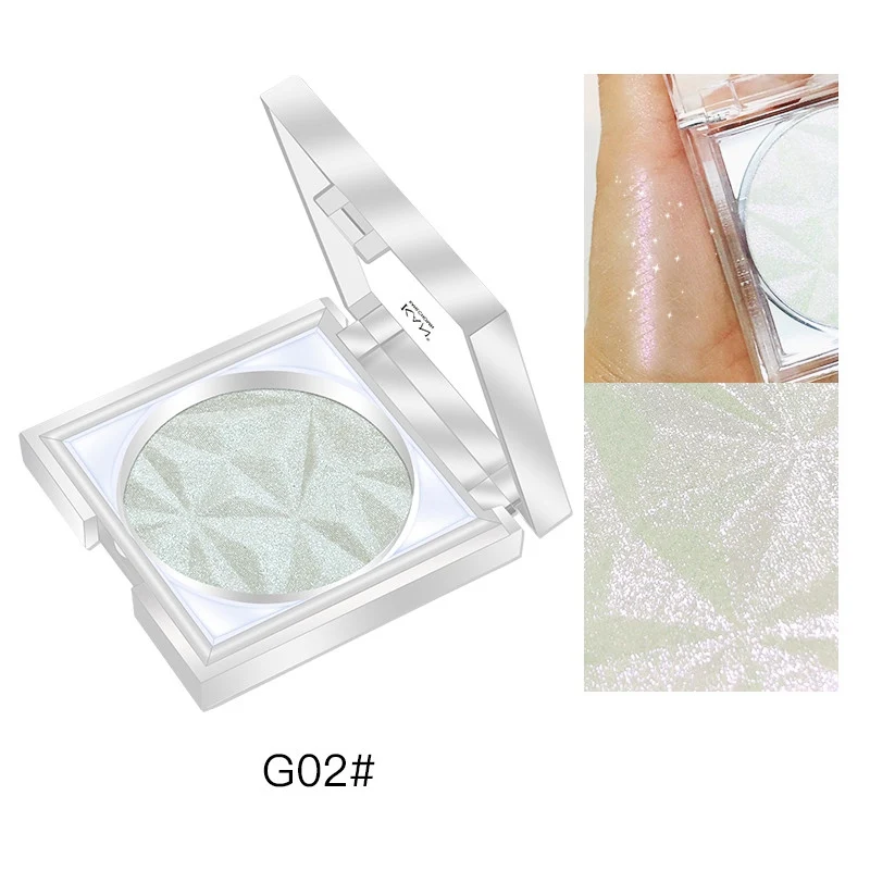 

KAN 5 Colors Highlighter Facial Bronze Eye Shadow Palette Makeup Glow Shimmer Square Transparent Cosmetics