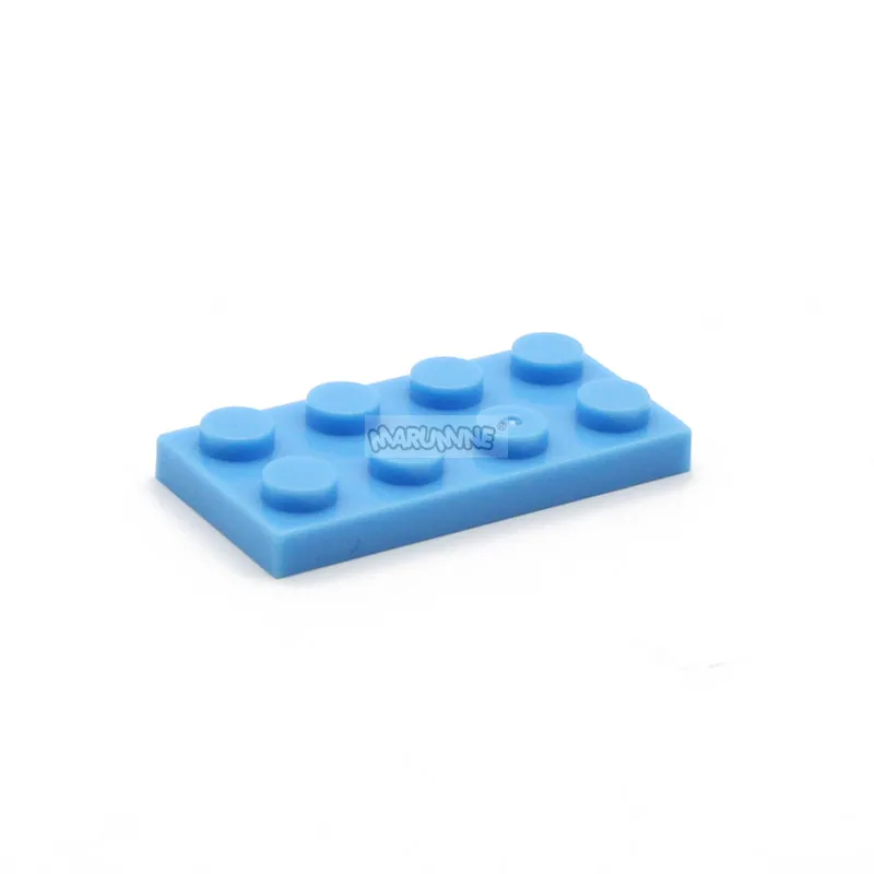 MARUMINE 2x4 Dots Базовая пластина строительные блоки объемные части Creator Обучающие DIY кубики Moc совместимые все основные бренды - Цвет: Небесно-голубой