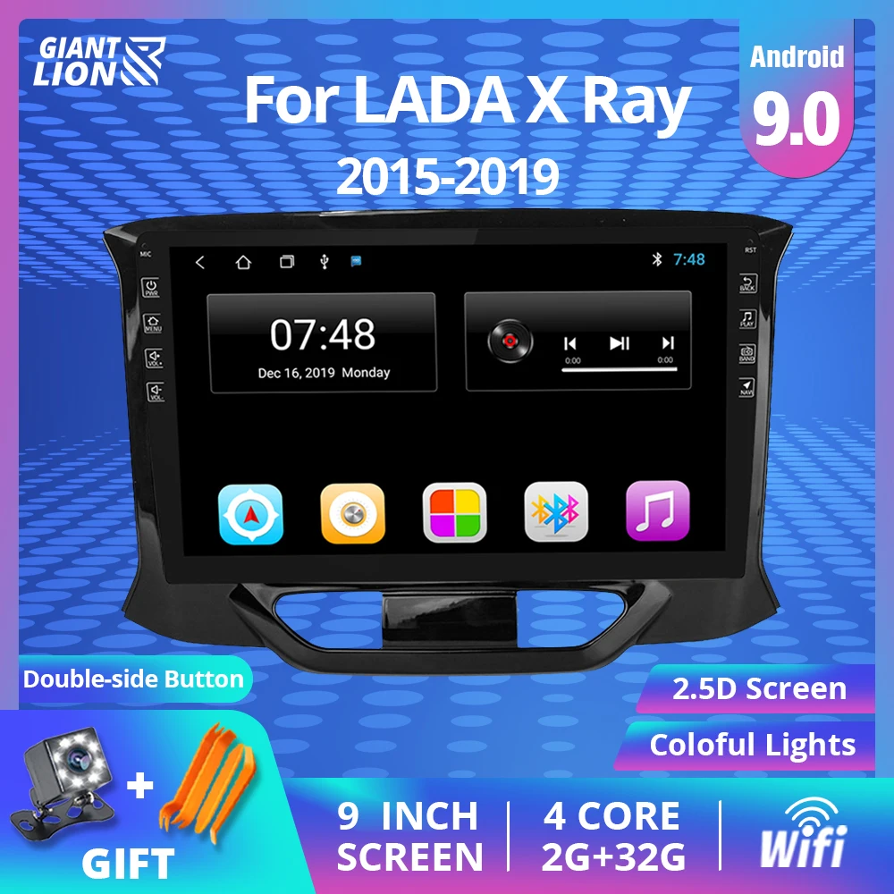 2 Din Android 9 0 Автомобильная магнитола для LADA X Ray Xray 2015 2019 автомобильный