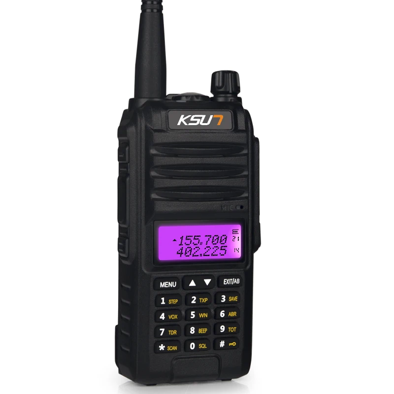 KSUN KS-UV1D портативная рация 8 Вт Высокая мощность двухстороннее Радиочастотное радио Двухдиапазонный портативный коммуникатор КВ трансивер любительский удобный
