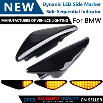 

2Pcs Car Sequential Dynamic Flowing LED Side Marker Light Turn Signal Light Blinker For BMW E70 X5 F25 X3 E71 X6 2007-2013