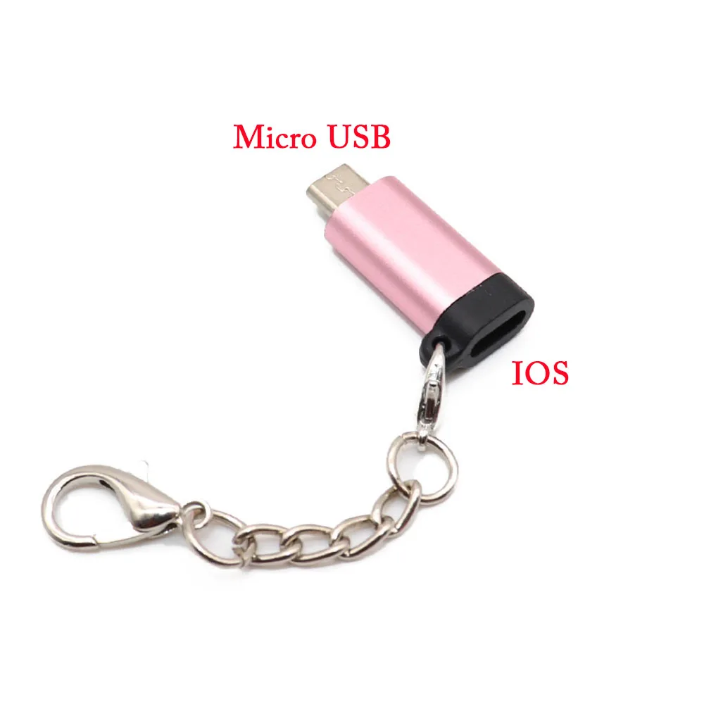 TingDong брелок кабель usb type C адаптер OTG Micro USB для type C конвертер адаптер для iPhone type C/Micro usb адаптер - Цвет: F