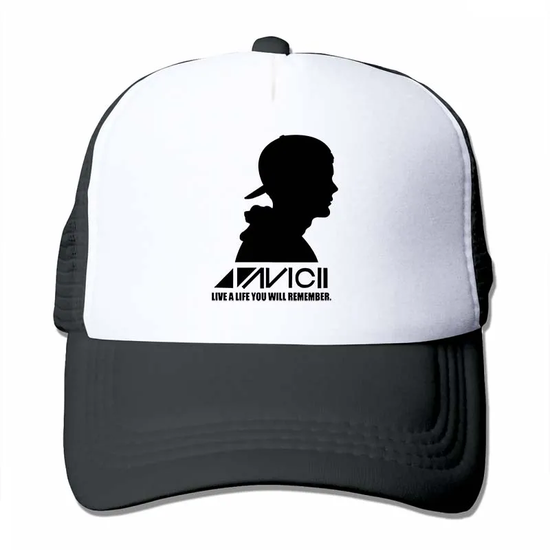 Avicii(3) Baseball cap men women Trucker Hats fashion adjustable cap - Цвет: 4-Black