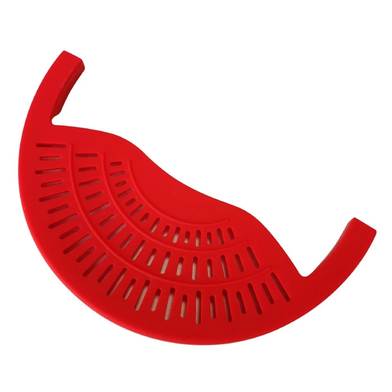 Red Силиконовые кастрюли, кастрюли, миски, моющие инструменты для риса, кухонная воронка, дуршлаг, ситечко, аксессуары - Цвет: Red