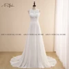 ADLN Jewel Chiffon Beach Wedding Dress Customized Lace Boho Bride  Sexy Back Bohemian  Gown Custom Made Vestidos de novia 1